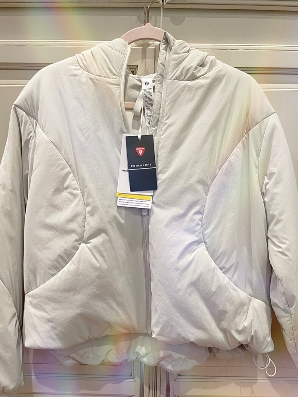 Lululemon Water Resistant Insulated Hooded Jacket- Bone- Size small *BNWT*